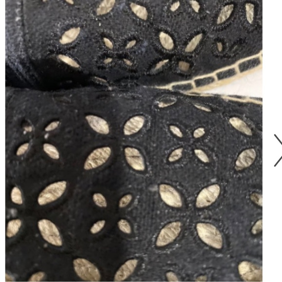 New Michael Kors Darci Black Eyelet Canvas Espadrilles Flat Shoe Slip On Sz 9.5 - Picture 9 of 13